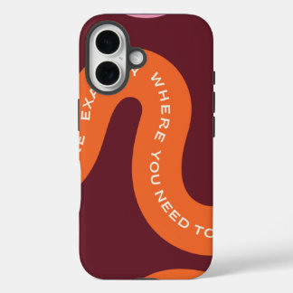Ästhetische Typografie iPhone 16 Hülle