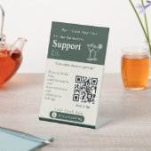 Ästhetische Unterstütze uns QR-Code-Schilder | Cas Sockelschild (In SItu)