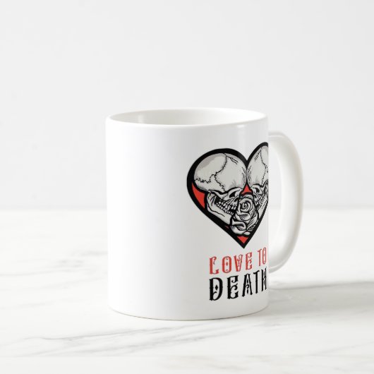 Ästhetische Valentine bis zum Tod machen uns Teil Kaffeetasse (VorderseiteRechts)