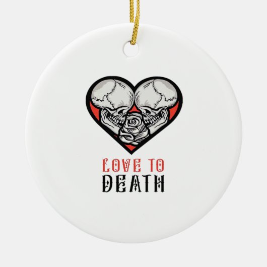 Ästhetische Valentine bis zum Tod machen uns Teil Keramik Ornament (Vorne)