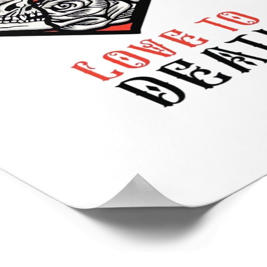 Ästhetische Valentine bis zum Tod machen uns Teil Poster (Ecke)