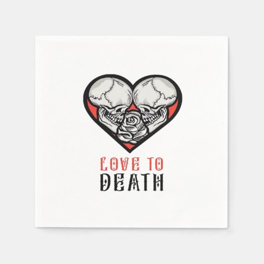 Ästhetische Valentine bis zum Tod machen uns Teil Serviette (Vorderseite)