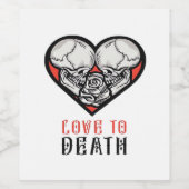 Ästhetische Valentine bis zum Tod machen uns Teil Weinetikett (Einzelnes Label)