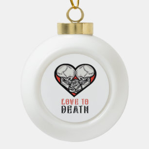 Ästhetische Valentinstage Bis Dass Der Tod Uns Sch Keramik Kugel-Ornament