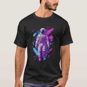 Ästhetische Vaporwave Astronautin Grafische Raumfa T-Shirt