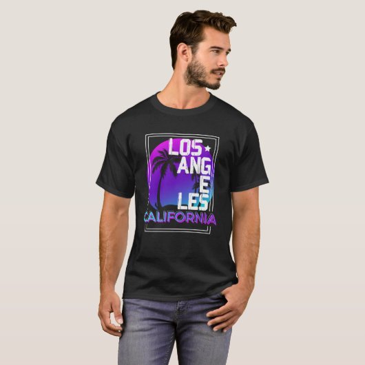 Ästhetische Vaporwave Los Angeles California CA Re T-Shirt (Vorne ganz)