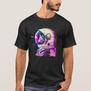 Ästhetische Vaporwave Space Cat 80er 90s Astronaut T-Shirt