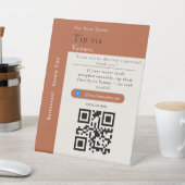 Ästhetische Venmo-Tipps QR-Code-Schilder | Venmo-T Sockelschild (In SItu)