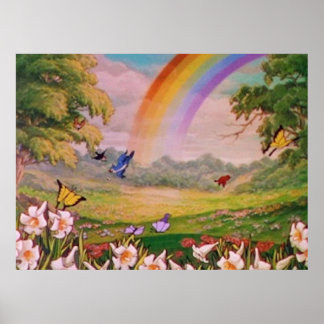 Ästhetische Vintage Blume Poster