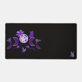 Ästhetische violette Himmelsmondphase gestickt Schreibtischunterlage