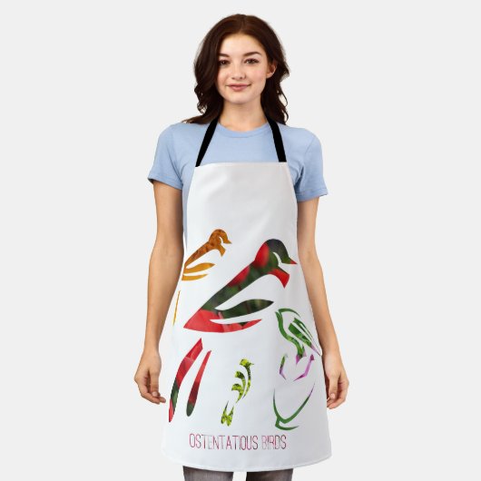 Ästhetische Vögel Schürze (Getragen)