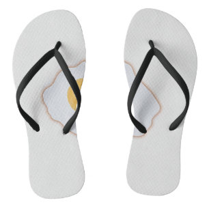 Ästhetische Wasserfarbe Spiegelei Minimalistische Badesandalen