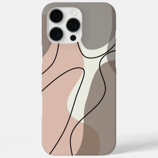 Ästhetische Wavy Abstrakt Art Neutral Phone Case (Rückseite)
