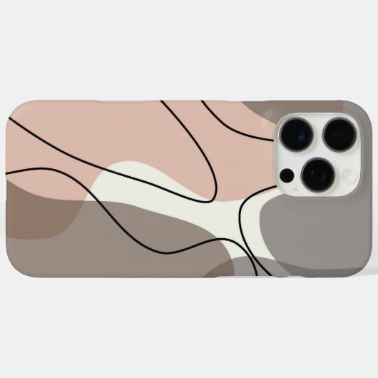 Ästhetische Wavy Abstrakt Art Neutral Phone Case (Rückseite (Horizontal))