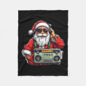 Ästhetische Weihnachten 90er Hip Hop Radio Santa B Fleecedecke (Vorderseite)