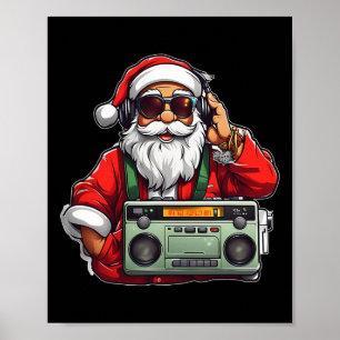 Ästhetische Weihnachten 90er Hip Hop Radio Santa B Poster