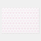Ästhetische Weihnachten Pink Polka Muster Geschenkpapier Set (Vorderseite 2)