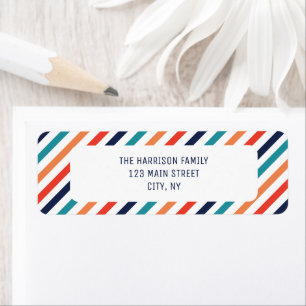 Ästhetische Weihnachts Retro Streifen farbenfrohe