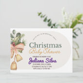Ästhetische Weihnachtsdusche Einladung (Stehend Vorderseite)