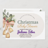 Ästhetische Weihnachtsdusche Einladung (Vorne/Hinten)