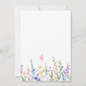 Ästhetische wild lebende Blume Einladung (Rückseite)