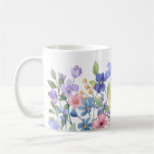 Ästhetische Wildblumen und Glühwürmchen Kaffeetasse (Links)