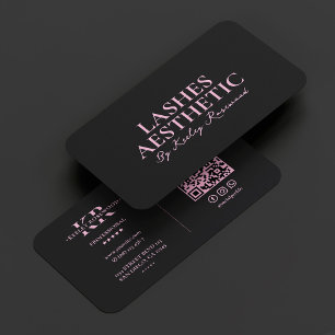 Ästhetische Wimpernverlängerungen Make-up-Artist P Visitenkarte