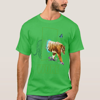 Ästhetische Wireframe Tiger Wildlife Wilderness T-Shirt