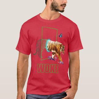 Ästhetische Wireframe Tiger Wildlife Wilderness T-Shirt