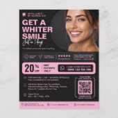 Ästhetische Zahnheilkunde Rosa Schwarze Kosmetisch Flyer (Vorne)