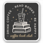 Ästhetische Zitate der Gruppe "Kaffee lesen" Aufkleber (Vorderseite)