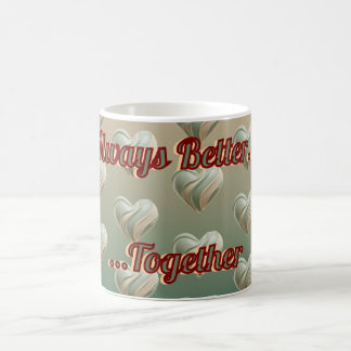 Ästhetischer 3D-Herz-Grün-Valentinstag | Individue Kaffeetasse