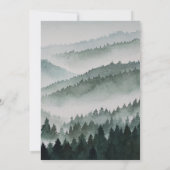 Ästhetischer Aquarellwald Forst Abschlussfeier Einladung (Rückseite)