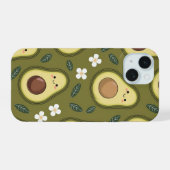 Ästhetischer Avocado-Fall iPhone 15 Hülle (Rückseite (Horizontal))