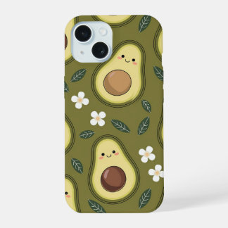 Ästhetischer Avocado-Fall iPhone 15 Hülle