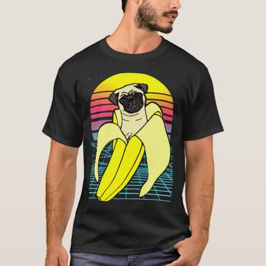 ästhetischer Bananen-Mops T-Shirt (Vorderseite)