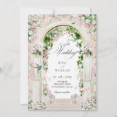 Ästhetischer Blumengarten Hochzeitsbogen Einladung (Vorderseite)