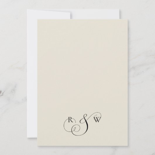 Ästhetischer Blumengarten Hochzeitsbogen Einladung (Rückseite)