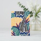 Ästhetischer Blumenmusterhintergrund Postkarte (Stehend Vorderseite)
