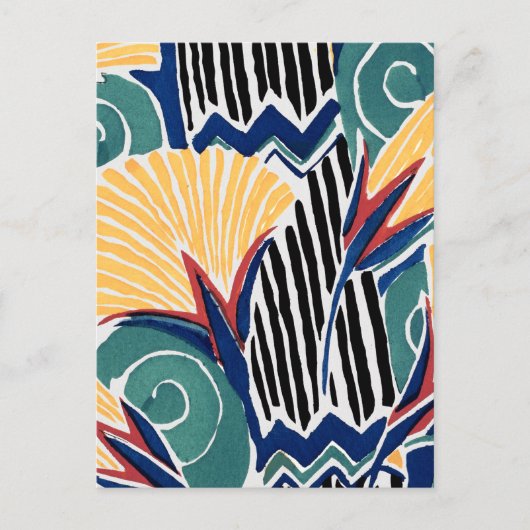 Ästhetischer Blumenmusterhintergrund Postkarte (Vorderseite)