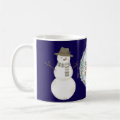Ästhetischer Boho-Schneemann-Kaffeebecher Kaffeetasse (Links)