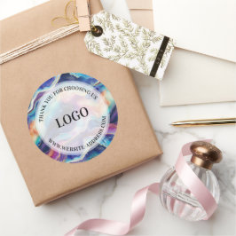 Ästhetischer bunter Regenbogen-Glitzer Runder Aufkleber