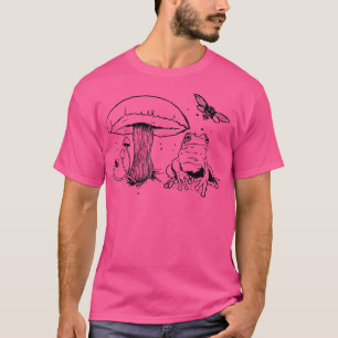 Ästhetischer CottageCore Niedlich Frosch Pilz Nied T-Shirt
