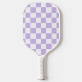 Ästhetischer Country Club Lavendel Checkered Monog Pickleball Schläger (Vorderseite)