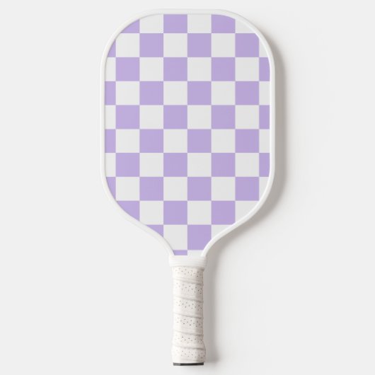 Ästhetischer Country Club Lavendel Checkered Monog Pickleball Schläger (Vorderseite)