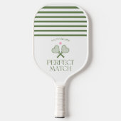 Ästhetischer Country Club Perfect Match Brautparty Pickleball Schläger (Rückseite)