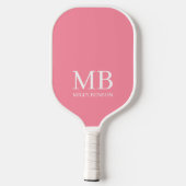 Ästhetischer Country Club Pink Bows Monogram Prepp Pickleball Schläger (Rückseite)