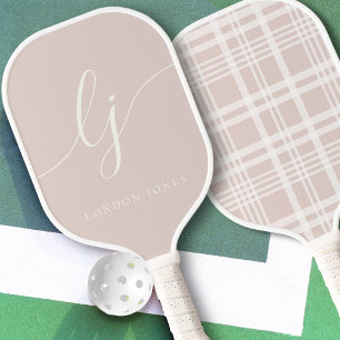 Ästhetischer Country Club Pink Kariert Stripes Mon Pickleball Schläger