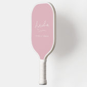 Ästhetischer Country Club Pink Streifen Kariert Mo Pickleball Schläger (Links)