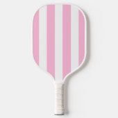 Ästhetischer Country Club Pink Streifen Monogramm  Pickleball Schläger (Vorderseite)
